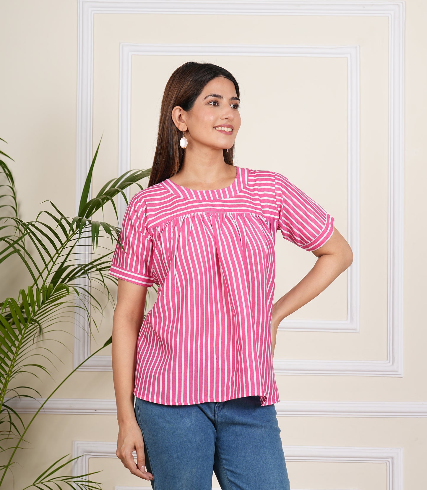 Women Striple Crop Top Regular Fit