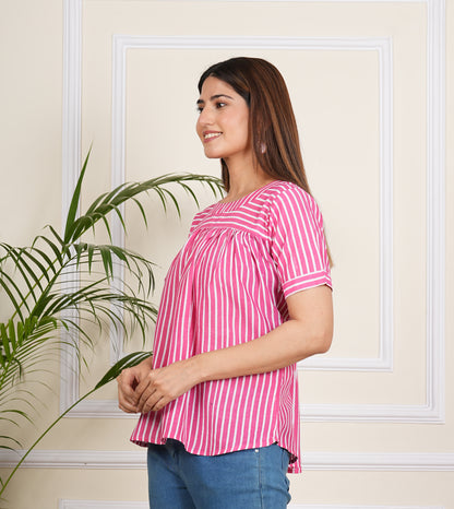 Women Striple Crop Top Regular Fit