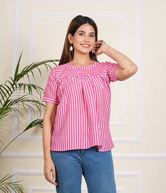 Women Striple Crop Top Regular Fit