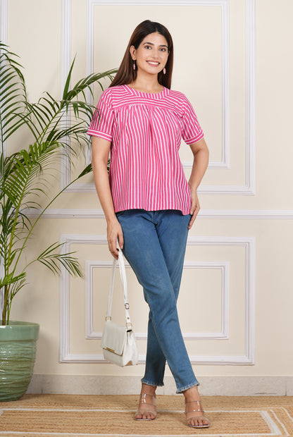 Women Striple Crop Top Regular Fit